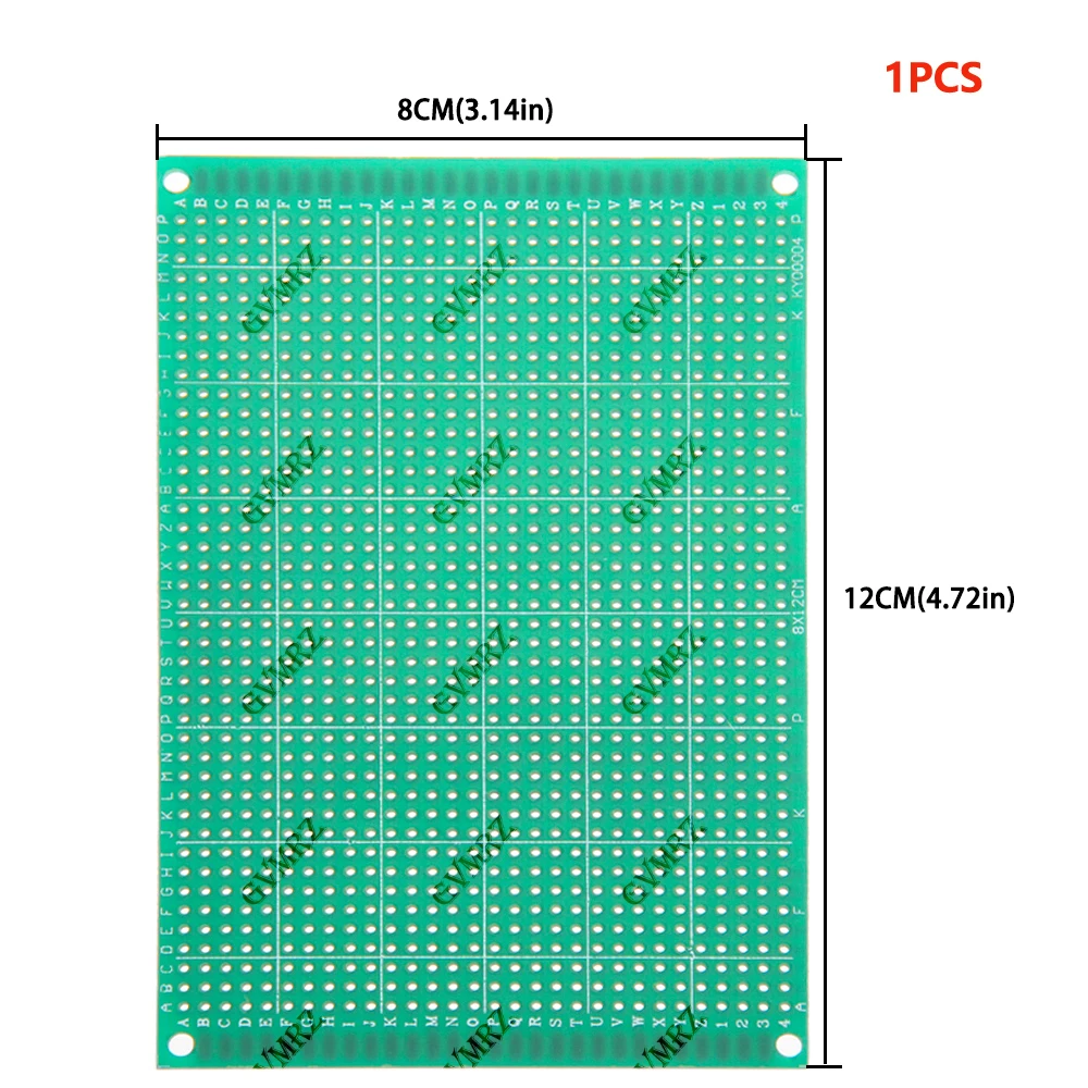 단면 4x6cm 2x8cm 녹색 PCB 프로토타입 보드 DIY 전자 프로젝트용 범용 스루홀 퍼프보드 3x7cm 7X9cm