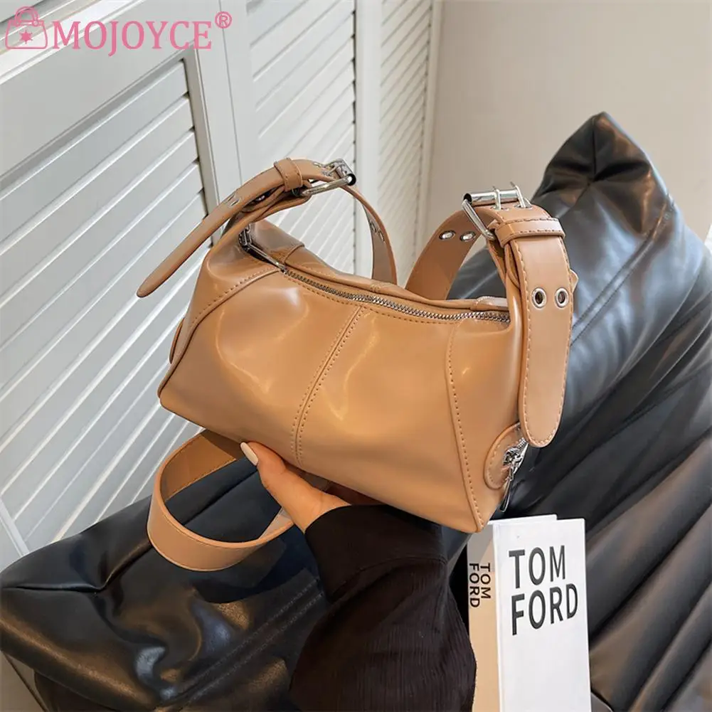 Bolsa Cruzada Simple De Pu Para Mujer, Versátil, Moda de Mujer