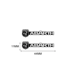 Aluminum 3D Car Audio Stickers Auto Accessories (Abarth - 2pcs)