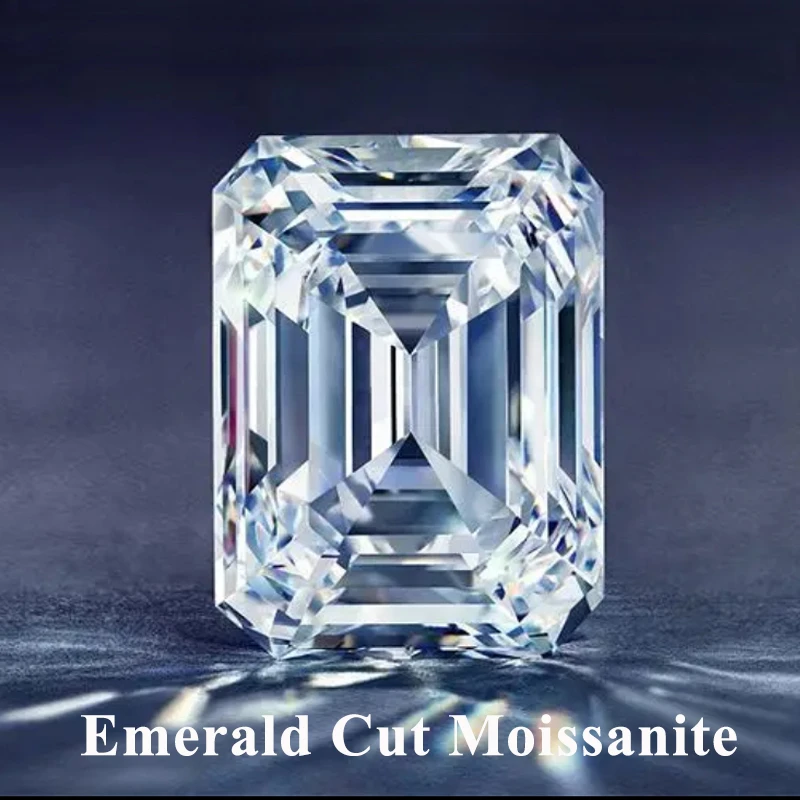 Emerald Cut Moissanite Stones 0.2ct to 10ct D Color VVS1 Lab Loose Gems