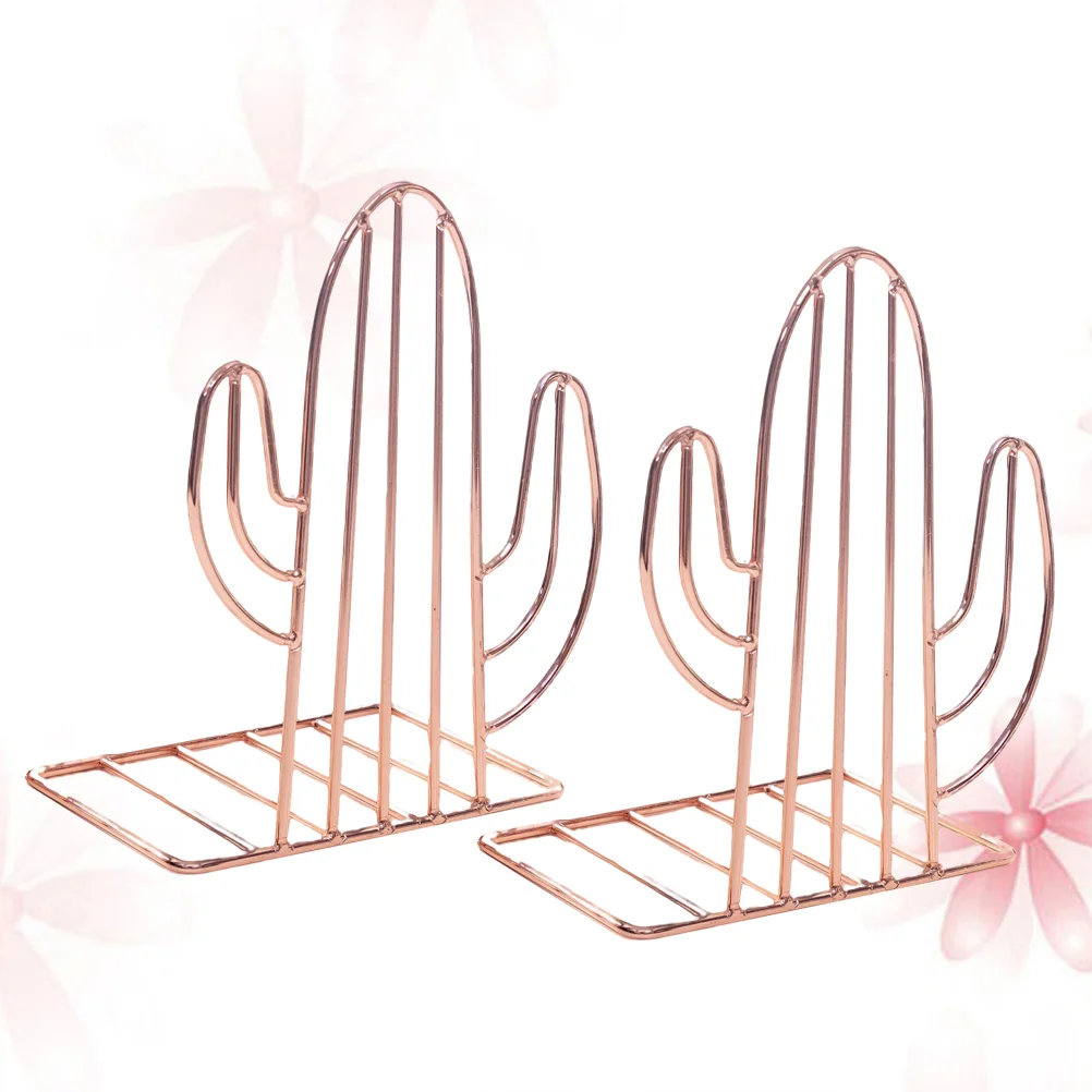 

Bookends Heavy Duty Metal Book Ends Shape Book Stopper Desktop Book Display Rack for Office Library School Book Display Desktop