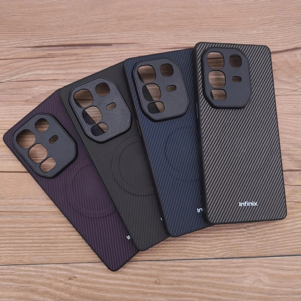 Carbon Fiber Texture Magnetic Phone Case with Wireless Charging Capability