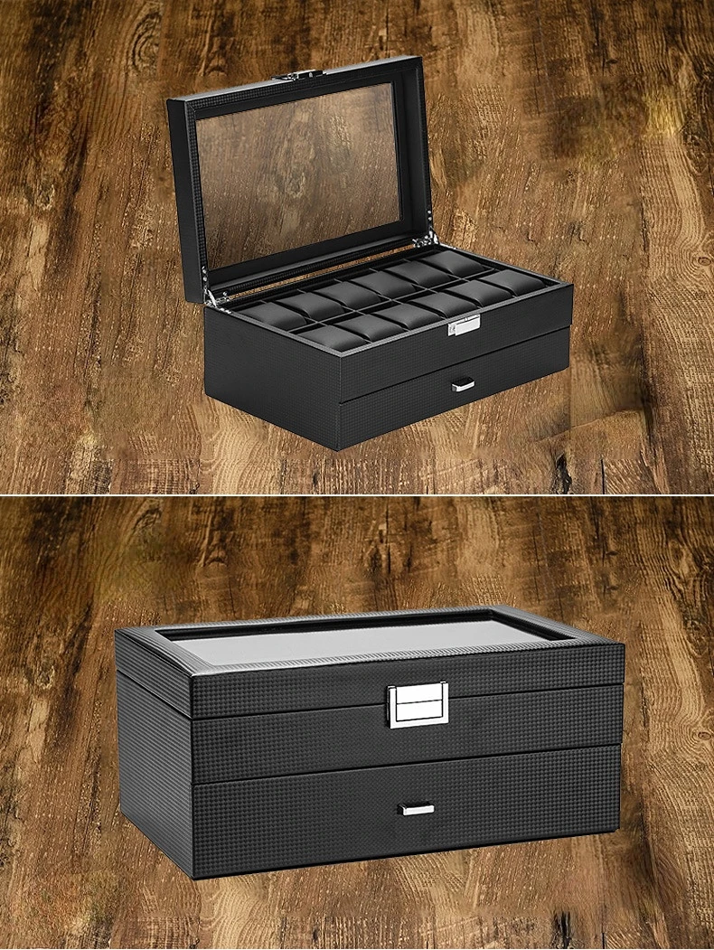 Luxury Wooden Watch Organizer Box with Automatic Watchwinder Stand – Multi-Slot Jewelry... - SKU JDC02145 - UGI Packaging