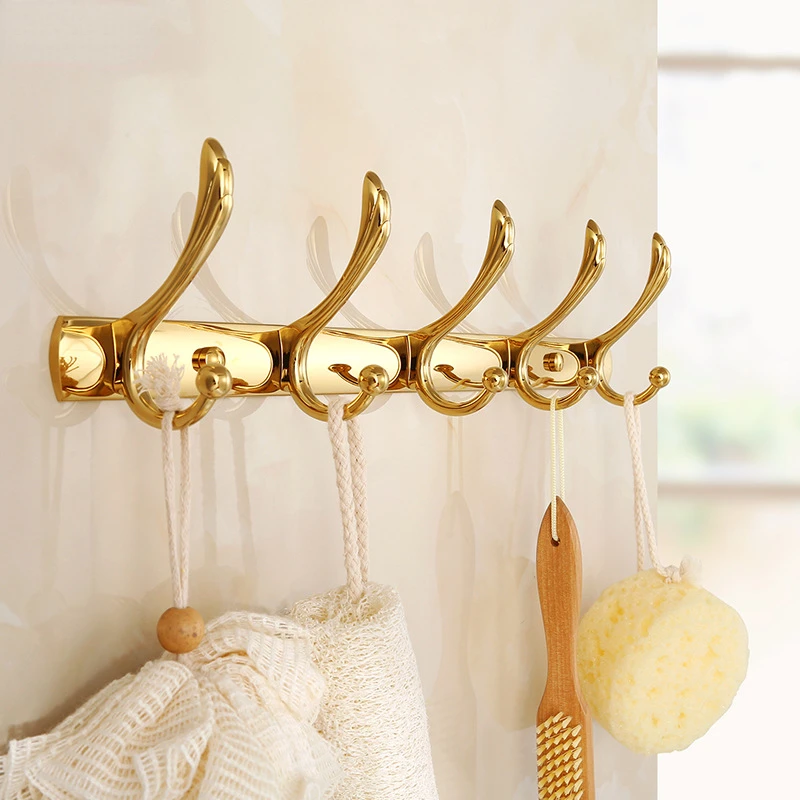 

All copper European gold towel rack set retro bath bathroom hardware pendant toilet clothes hook