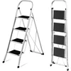Step with Armrests | Foldable Step Stool, Non-slip Pedals | Robust Light Steel | 330 LBS Capacity 1