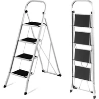 Step with Armrests | Foldable Step Stool, Non-slip Pedals | Robust Light Steel | 330 LBS Capacity 1