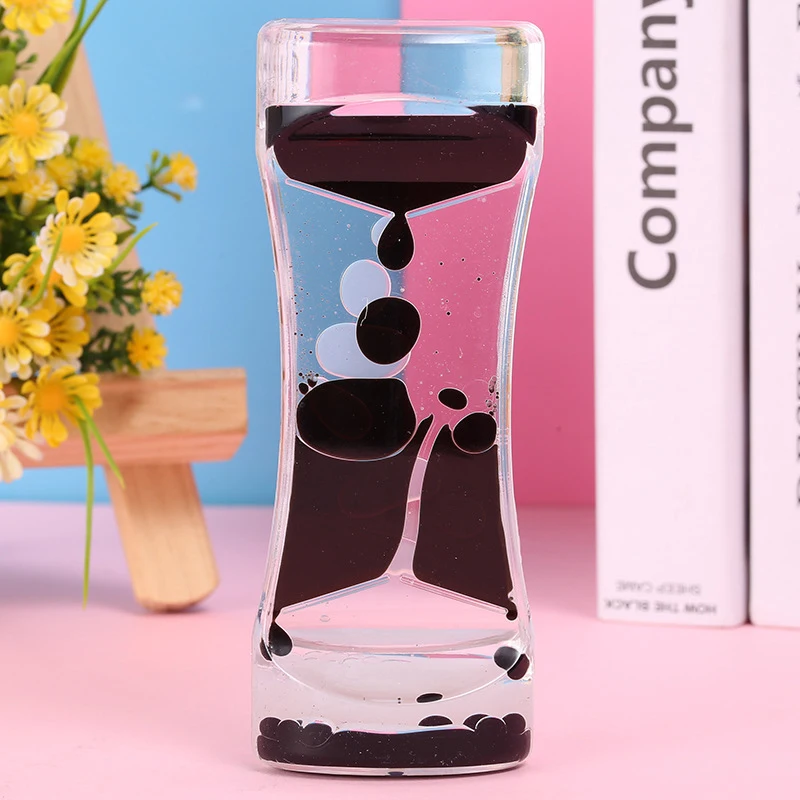 Sand Timer Liquid Hourglass Timer Colored Hourglass 1PC Liquid Milk Color Oil Drop Timer Movement Sensory Toys Stress Relief Props Home Office Desktop Decor