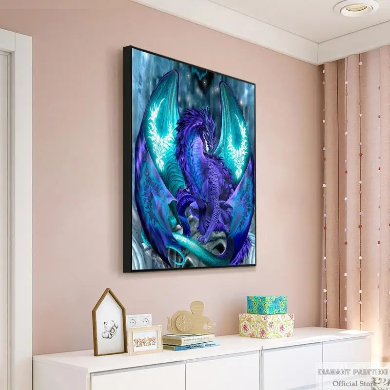 DIY 5D Dragon Diamond Painting Full Round Square Crystal Rhinestone Cross Stitch Diamond Embroidery Mosaic Pictures Home Decor diamond painting diamond painting accessories diamond painting sealer diamond painting stickers diamond painting pen diamond painting accessory box diamond painting coasters