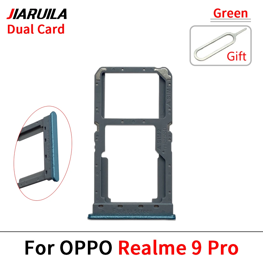 Oppo, Realme 9 Pro, C3, C15, C31용 듀얼 마이크로 SIM 카드 슬롯 트레이 홀더, SD 카드 리더 교체 부품