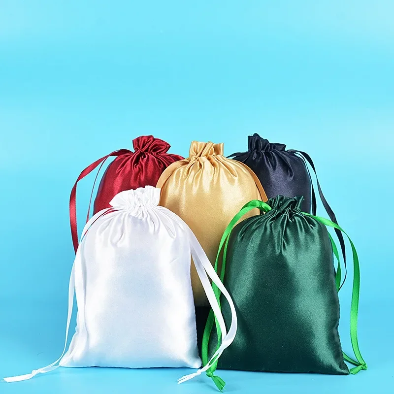 Gift Bags Organza Gift Bags 10pc Color Drawstring Storage Soft Satin Bag Silk Jewelry Packaging