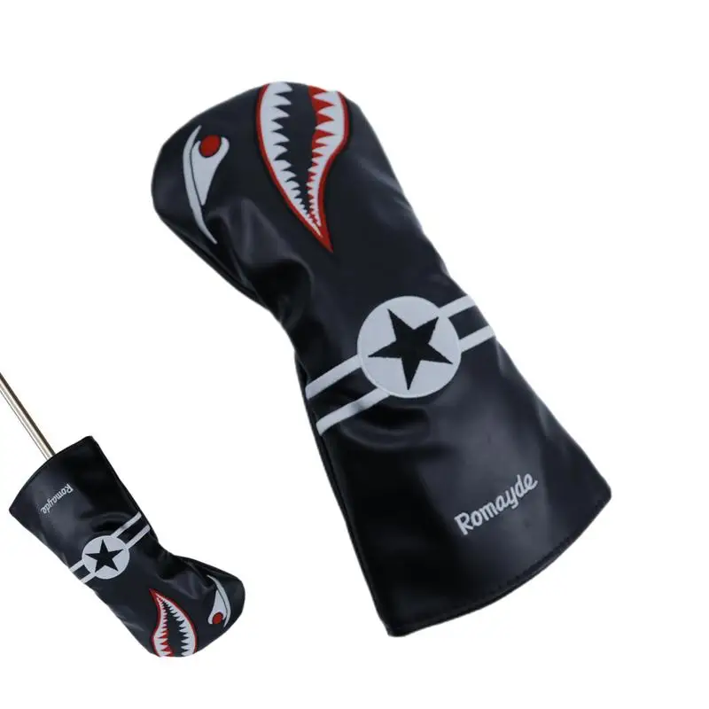 

Golf Club Head Covers Golf Driver Fairway Wood Putter Cover Black And Red Golf Putter Cover With Tags Magnetic Closure PU