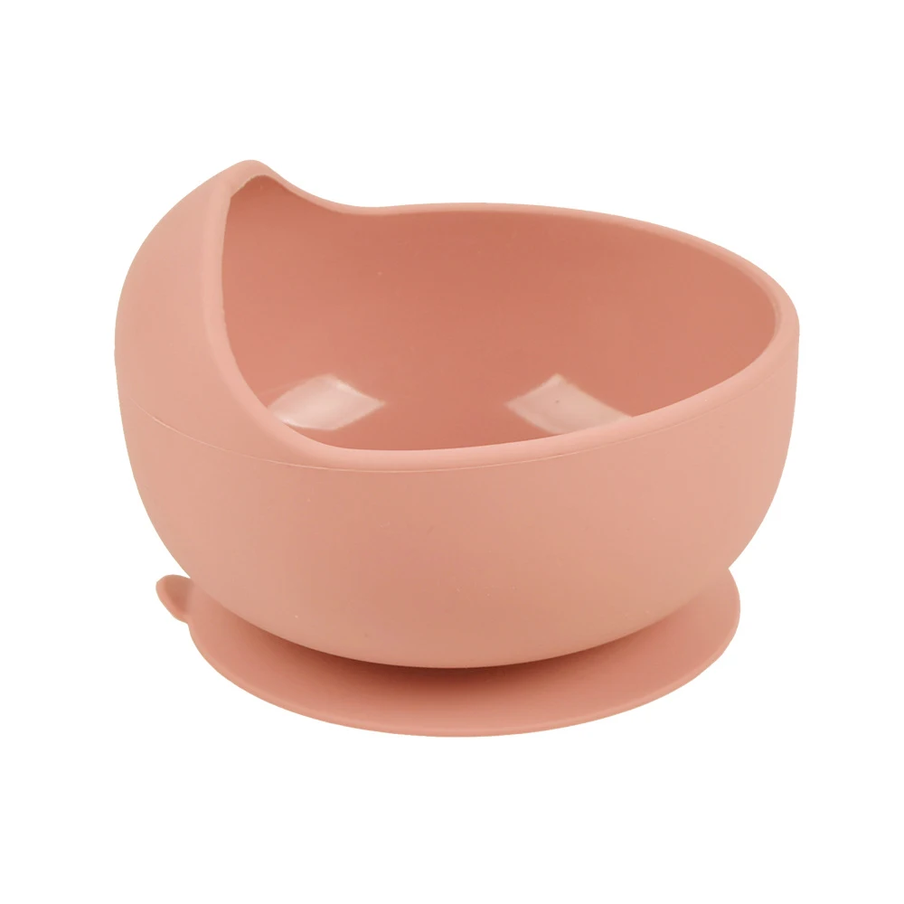 Eco-Friendly Silicone Toddler Suction Plate and Bowl Set with Wood Cutlery