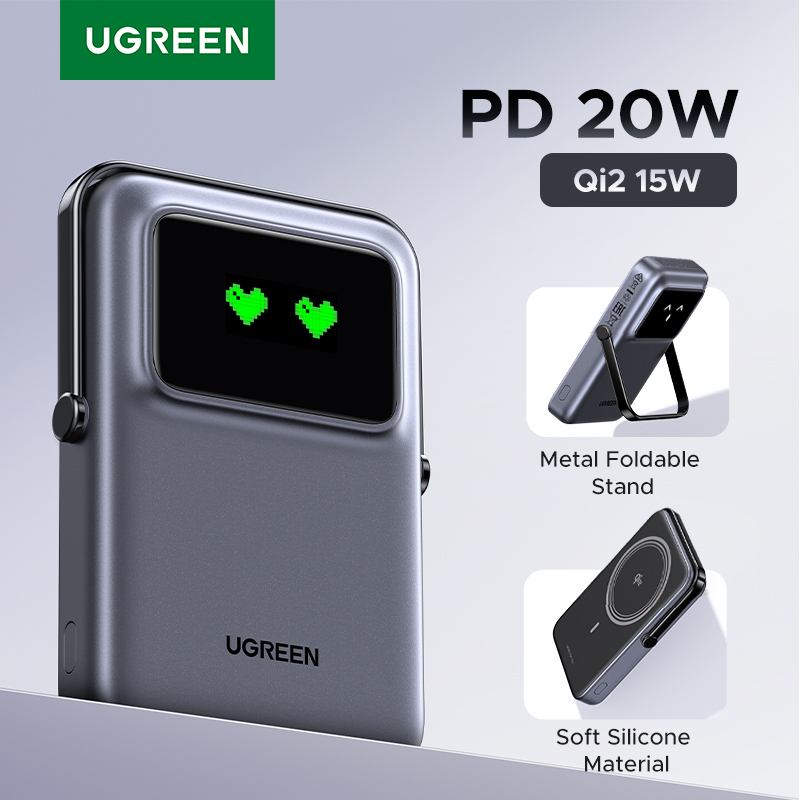 UGREEN Uno 20W Qi2 10000mAh Power Bank Magnetic Portable Wireless Fast Charging PowerBank for MagSafe for iPhone 16 Pro Max