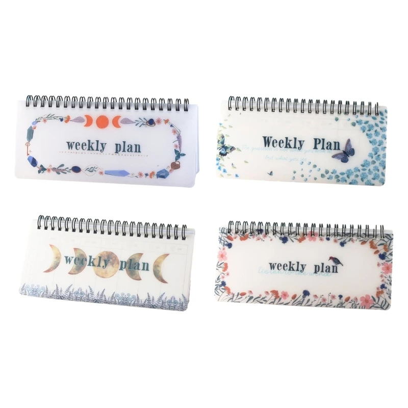 Weekly Planner with Tearable Page Twin-coil Binding Undated Weekly Planner Notebook Appointment for Women Men Dropship