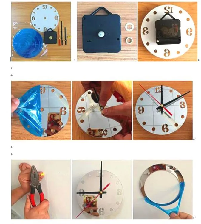 New Creative DIY Acrylic Coffee Cup Teapot 3D Wall Clock Wall Sticker Decorative Kitchen Wall Clocks for Office Home Decoration