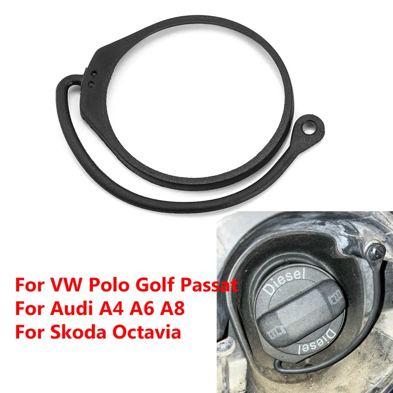 Fuel Tank Cap Fuel Cap Car Fuel Tank Cap Cord Anti-Lost Rope Retaining Strap Band Bended VW Audi Skoda Seat Petrol & Diesel Models 1998 -