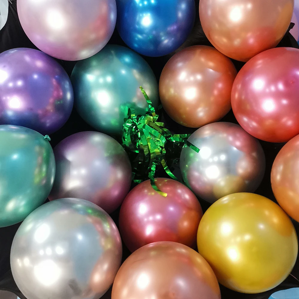 

5/10/12/18 Inch Latex Balloons Gold Silver Green Blue Red Purple Wedding Happy Birthday Latex Metallic Chrome Ballon Decoration