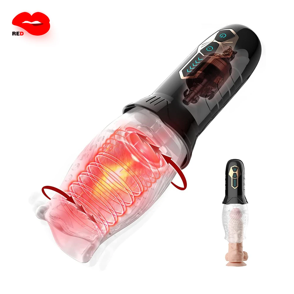 Male Automatic Masturbator Cup 5 Rotating 10 Vibrator Penis Stimulator