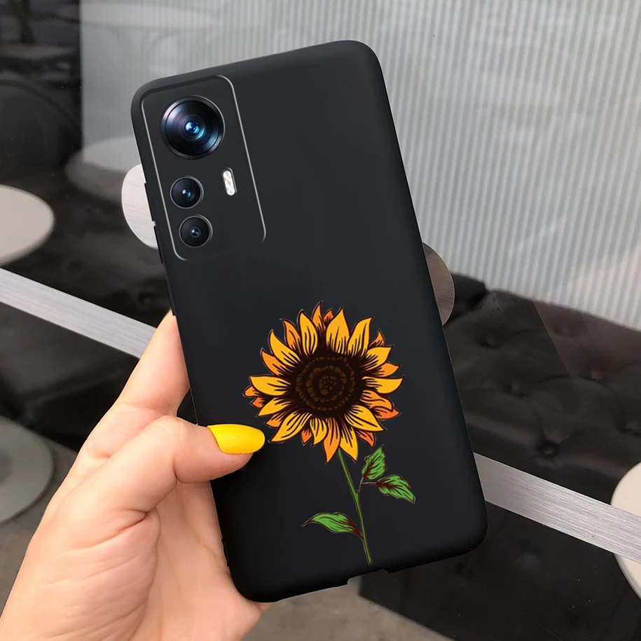 Sunflower Design Silicone Soft Phone Case with Bumper Protection