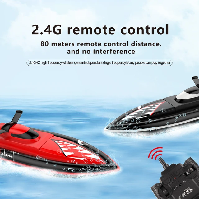 2.4G RC Boat High-speed  Remote Control Boat speedboat Model Dual Motor Rechargeable Batteries Children Toys for Boys 4