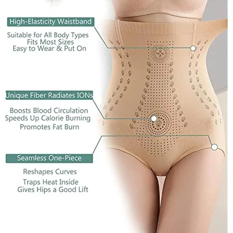 Slimming Waist Shapers Ion Fat Burning Shaper Tummy Control Shapewear Trainer Underwear Women Panties Buttock lift Body Shaper shapewear panties
