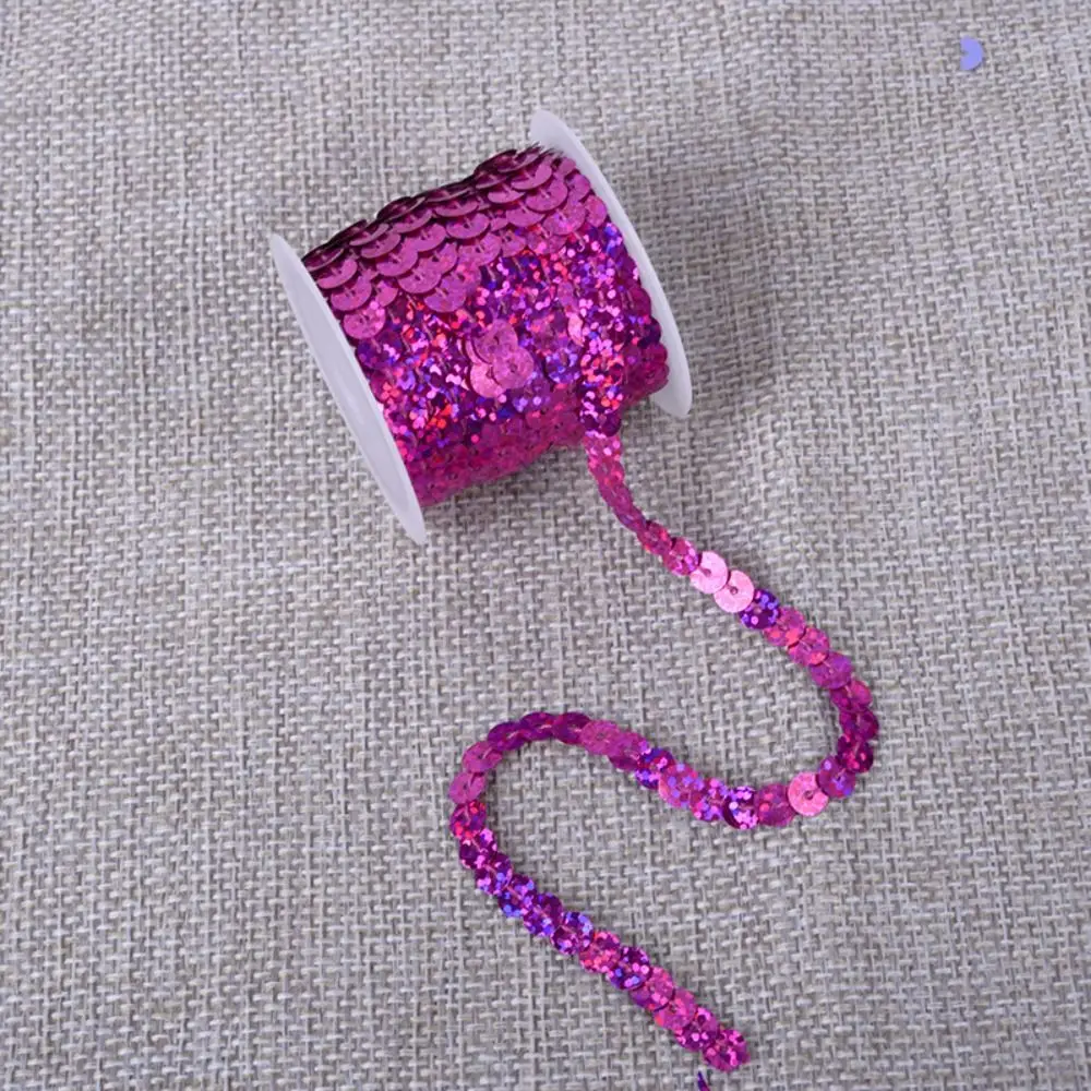 Colorful PVC Sequins Trims 6mm Round Shiny Garment Craft Accessory