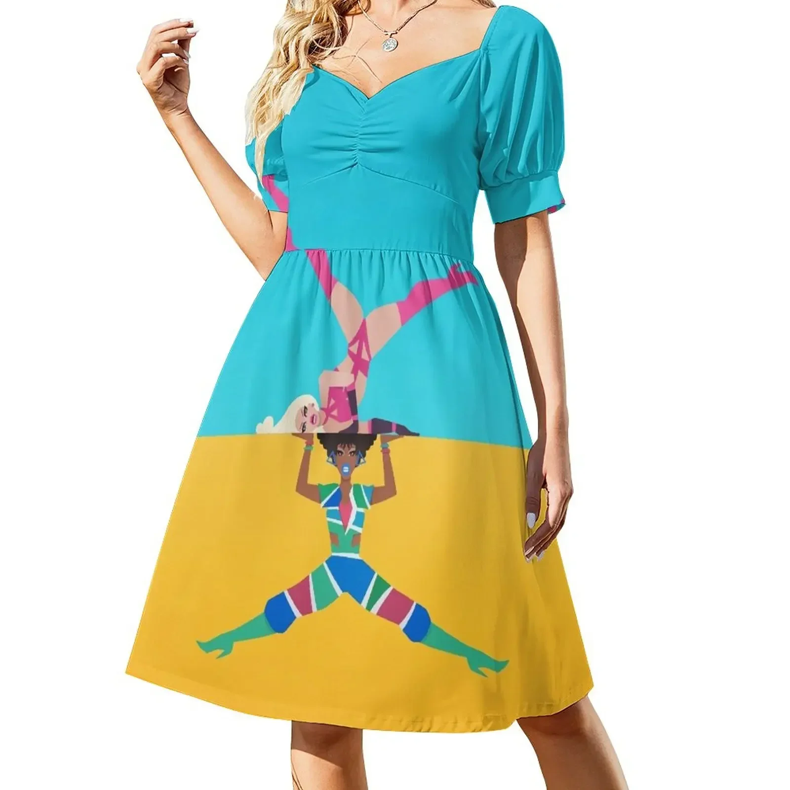 Vestido Shantay de manga corta doble Vestidos de verano Vestido de verano Vestidos elegantes y hermosos para mujeres Vestidos elegantes