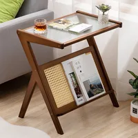 Table d'appoint en forme de Z, table à thé et à café créative avec étagère pour canapé, coin salon, chambre à coucher, petit appartement 2