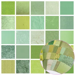 Rainbow Color Texture Background Craft Paper for Journaling and Scrapbooking (100 Pcs) (Green 100Pcs)
