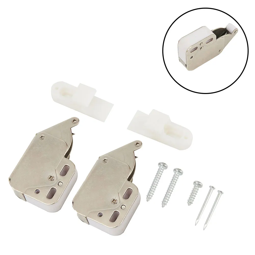 

2pcs Mini Touch Latch Auto Spring Push Catch Bounce Lock For Cabinet For Cupboard Doors For Furniture Hardware Tools