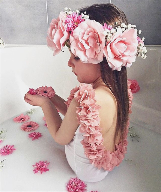 Baby Girl Two Piece Swimsuit Clothes Set Infant Summer Bow Swimwear Children Ruffle Bodysuit Girls Printed Beach Wear