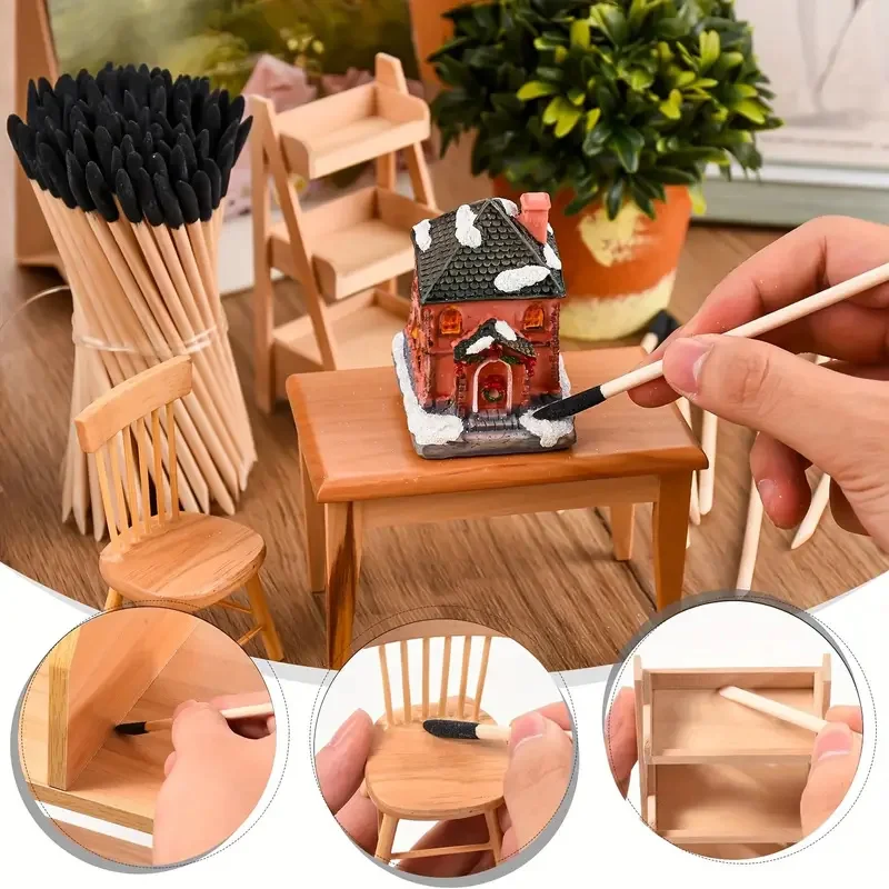 Dual-Purpose Sanding Sticks with Precision Frosted Tips & Flat Head for Crafts & DIY Projects