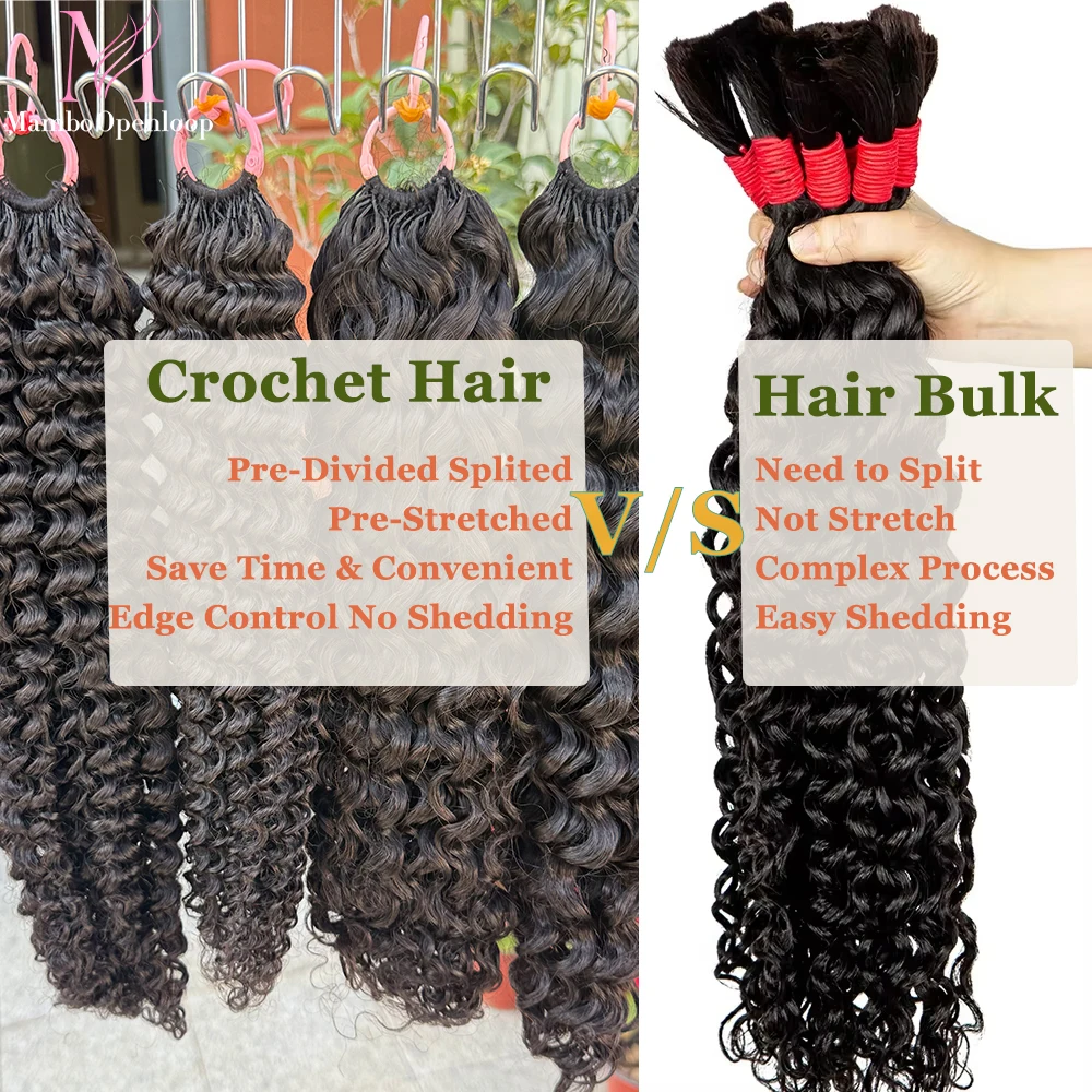 Crochet Human Hair Extensions No Shedding Invisible Crochet Feather Braiding Natural Color Body Wave Hair Extensions Deal 4