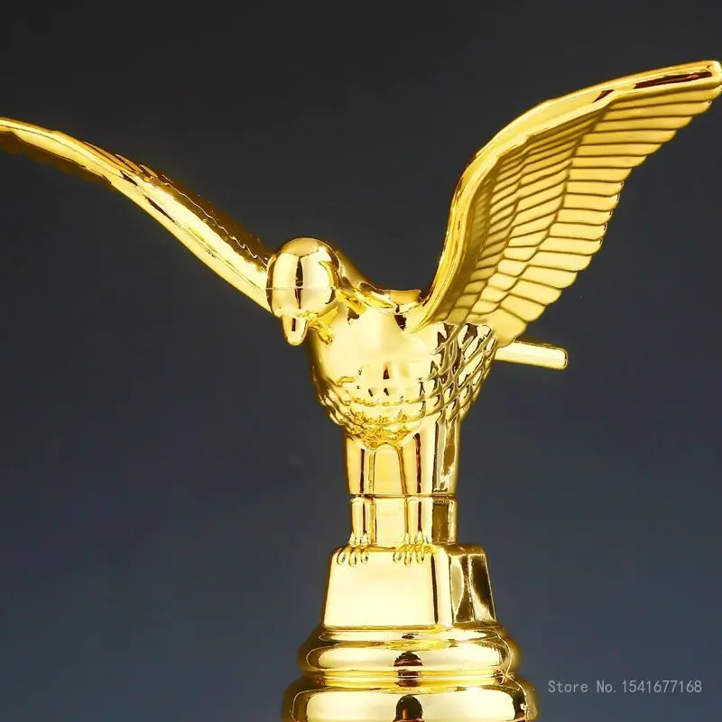 Metal Pigeon Trophy Custom-Made Gold Silver Bronze Competition Excellent Reward Souvenirs Home Decor Universal Trophy, 41cm, 1Pc
