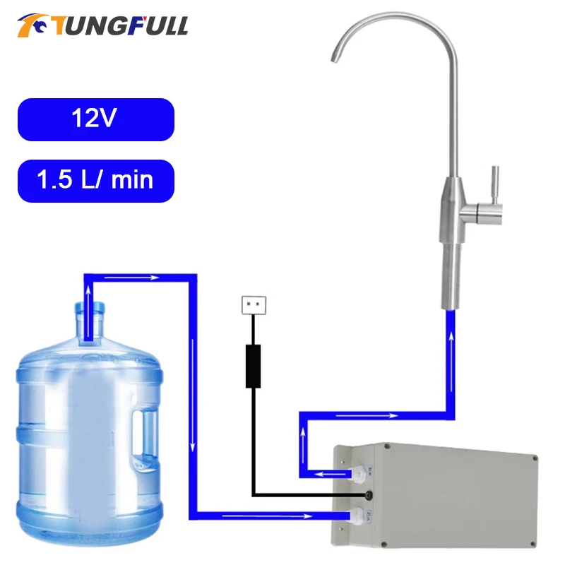 Electric Galley Water Pump Faucet Automatic Water Suction Pump 12V 1.5 L/ min Caravan Motorhome Boat Kitchen Water Pump