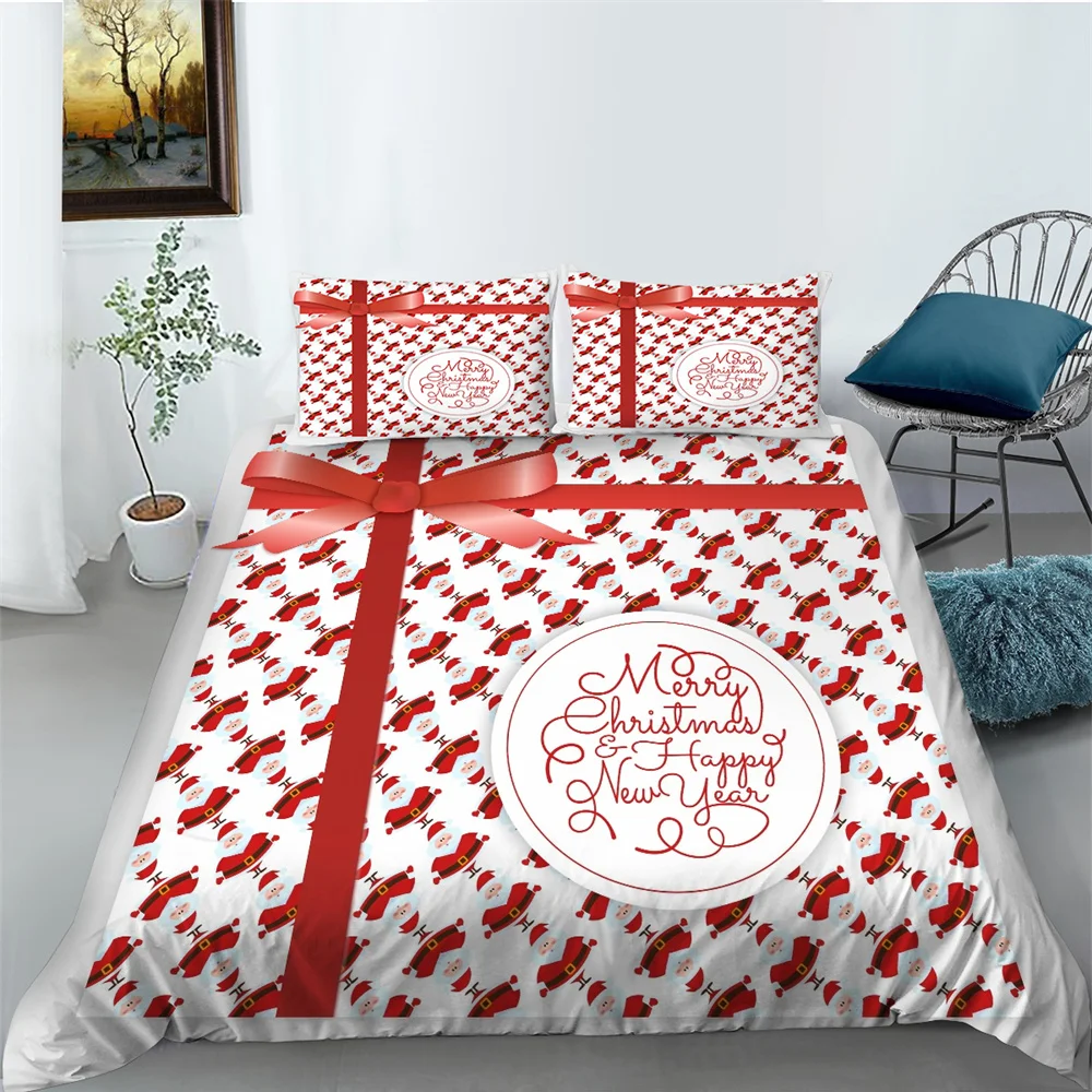 

Quilt Cover Sets Home Textiles 3D Christmas Printed Children Kid Bedding Suit with Pillowcase Polyester Bed Set