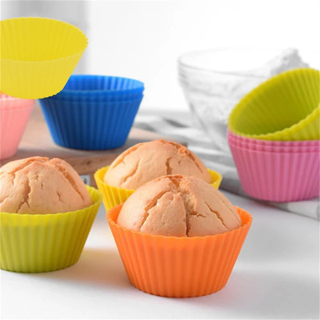 Silicone Baking Cup Cake Molds  Cake Mold Pan Silicone Cupcake - Round  Silicone - Aliexpress