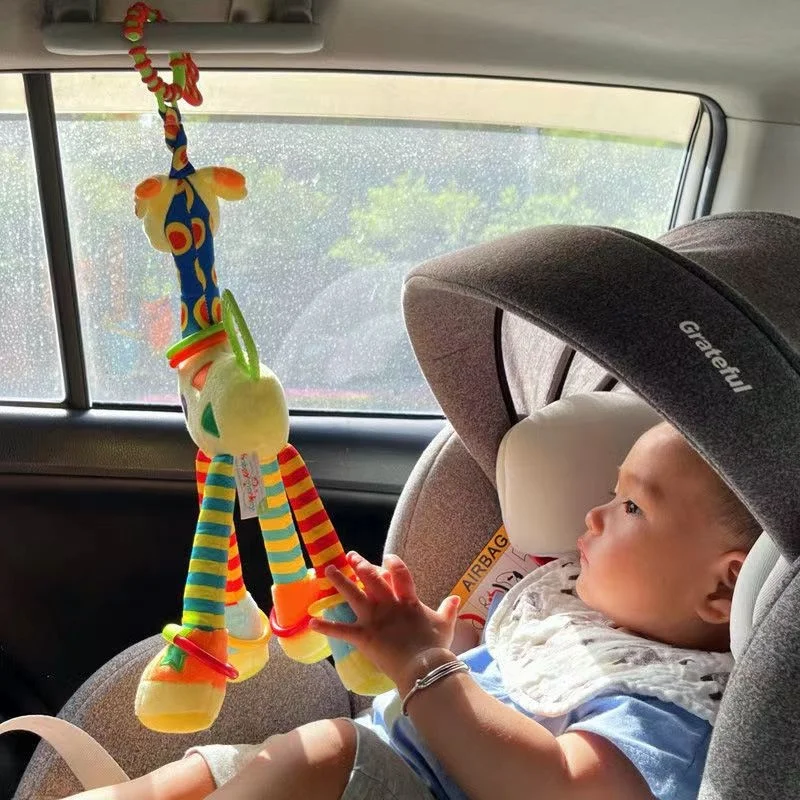 Baby Development Soft Giraffe Animal Handbell Rattle Plush Giraffe Toys / Baby Giraffe Animal Rattle Toys / Soft Giraffe Animal 2