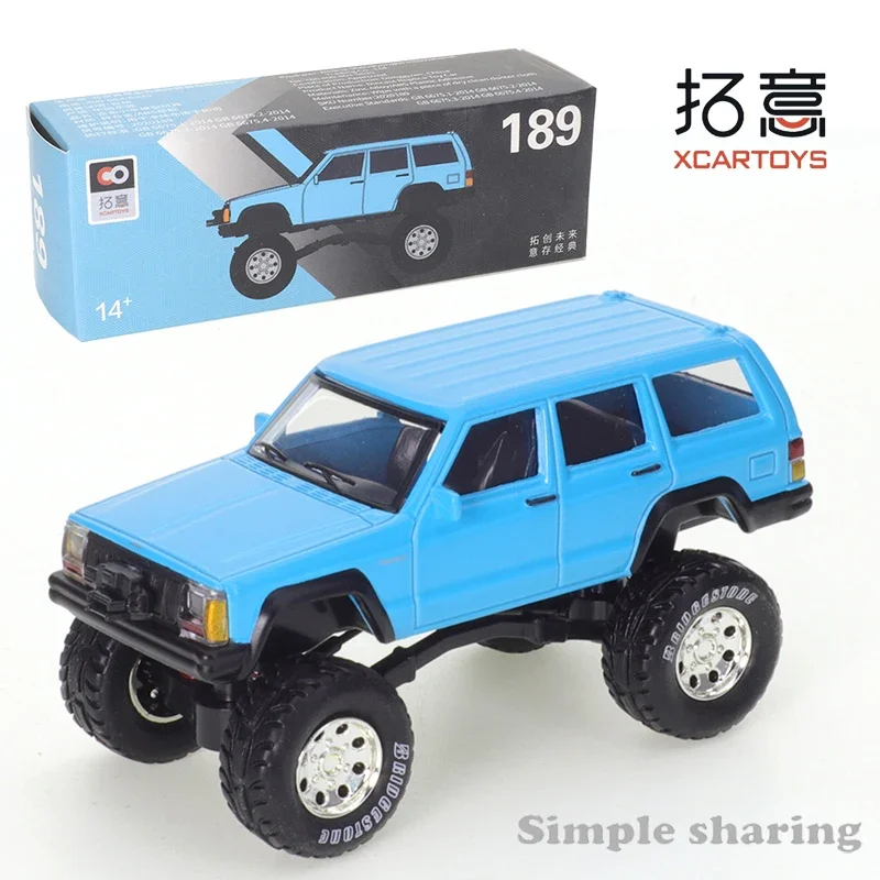 

Модель автомобиля XCARTOYS Jeep1/59, литая под давлением из сплава, Cherokee Jeep SUV Blue Friends, модель автомобиля под давлением из сплава, коллекционная игрушка, подарок