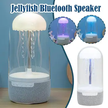 Creative Jellyfish Light Bluetooth Speaker 8 Colors Adjustable LED Light 3D Surround Subwoofer Bedroom Atmosphere Light Holiday