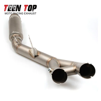 Exhaust Middle Link Pipe For Yamaha MT10 R1 YZF-R1 MT-10 FZ-10  2015-2021 60.5mm Modified Motorcycle Exhaust Link Pipe