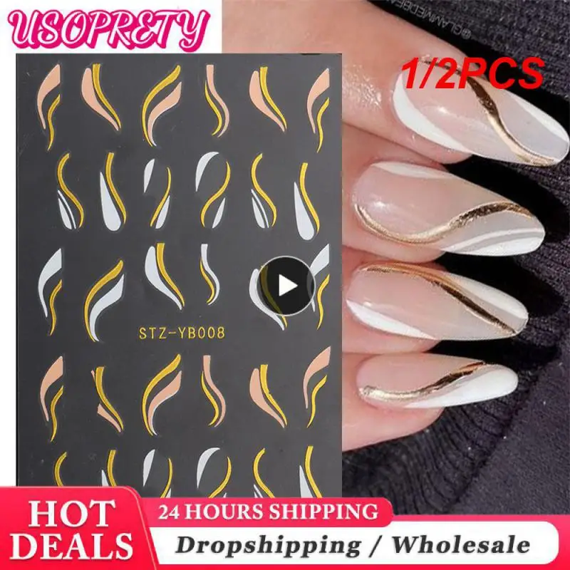 1/2 шт., маникюрные наклейки для ногтей