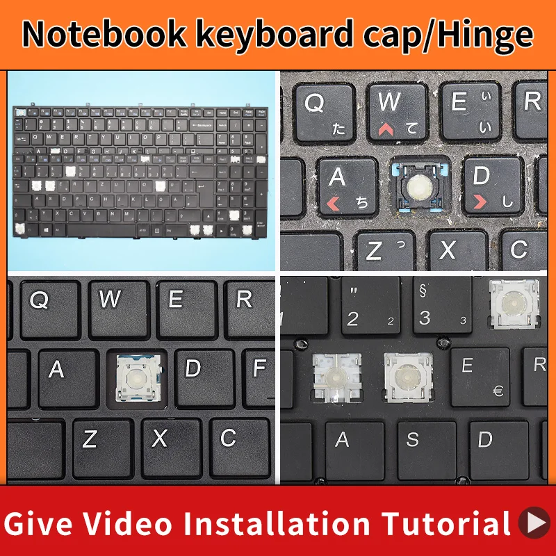 

Replacement Keycap Key cap &Scissor Clip&Hinge For CLEVO W350 W350STQ W350SKQ W370 W350ETQ W670SJQ W670 W670SFQ Keyboard