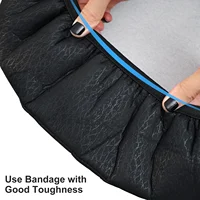 Thick Elastic Barstool Seat Cushion Cover Practical Stool Cover Round Chair Protector for Home Shop - Black (Diameter 35cm ) 2