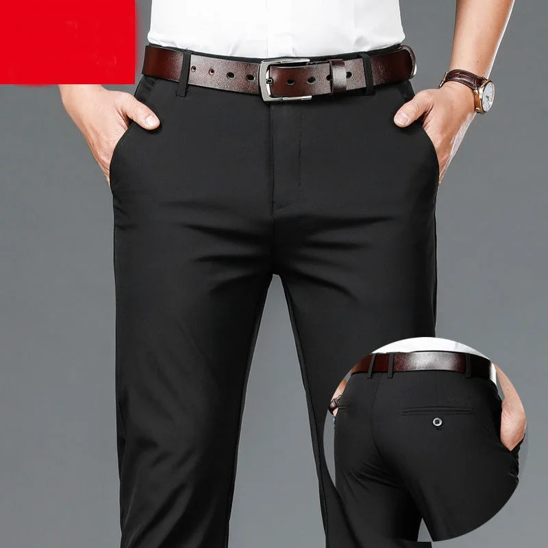 Fashion Loose Zipper Pockets Solid Color Business Pants Men's Clothing 2023 Autumn New Oversized All-match Casual Pants