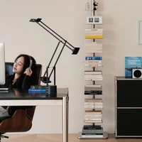 Bibliothèque rotative créative sur pied, Terrarium à plusieurs niveaux, organisateur de livres à domicile, supports de rangement d'étude minimalistes 4