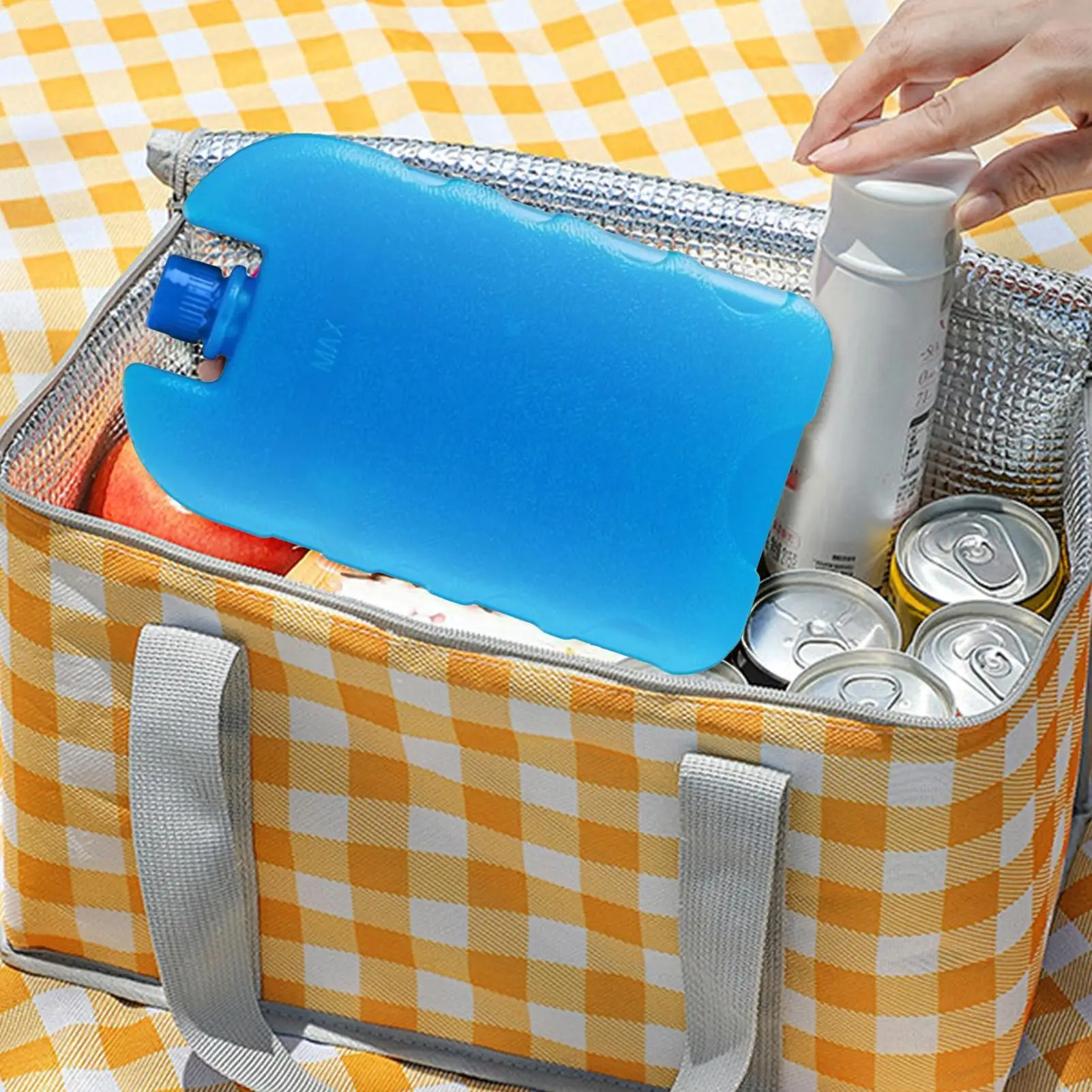 Reusable Ice Box New Keep Fresh Refrigeration Refrigerated Shipping Cooling Box PE Picnic Cooler Box Freezer Ice Cooling Packs