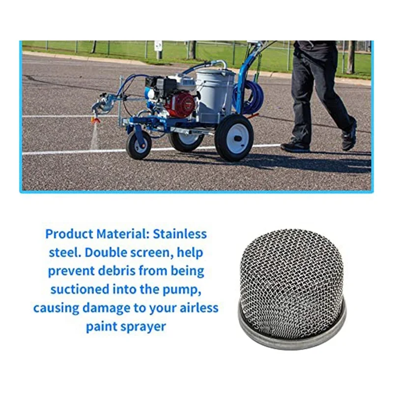181072 or 181-072 Inlet Strainer Screen Filter with 1in NPT Thread for 795 1095 1500 Airless Paint Sprayer Suction Hose