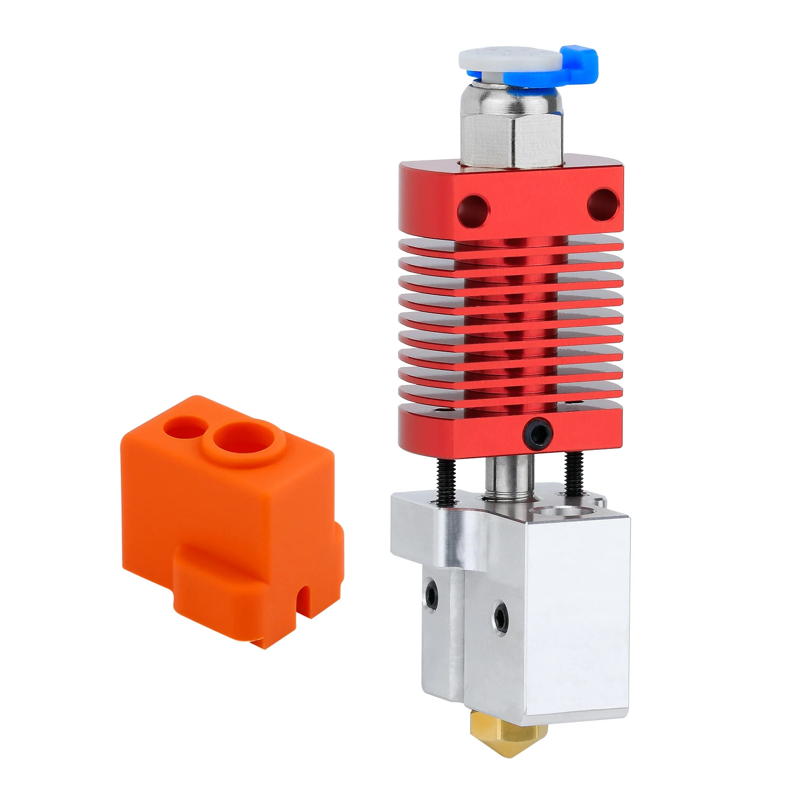 Newest Ender3 High Temperature Hotend Kit Reach To 550℃ Copper Plated Volcano Nozzle Heating Block Bi-Metal Throat CR10 Extruder