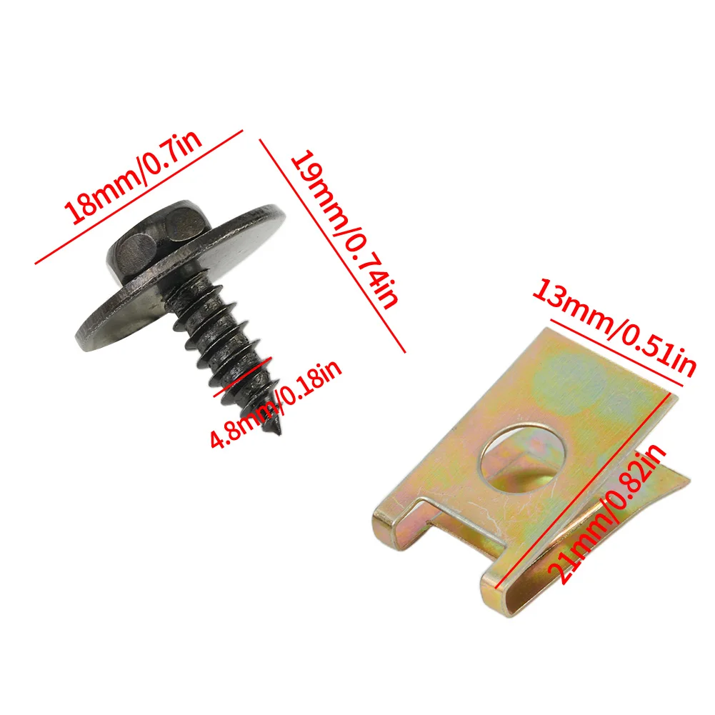 

Part Mud Flaps Clips Wear-resistance Accessories 14mm Length For BMW Speed Fastener Hex Screw Metal Clip Durable